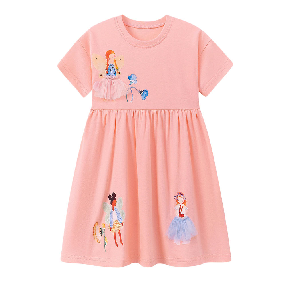 Baby Clothing Drawing - Gaun Musim Panas Lengan Pendek untuk