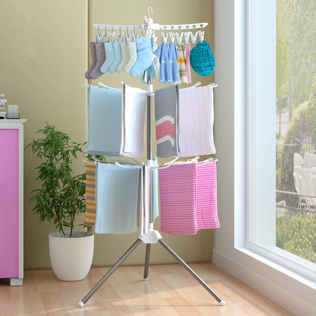 Rak Pengering Lipat 3 Tingkat  - Baby Clothing Rack ulasan dan harga