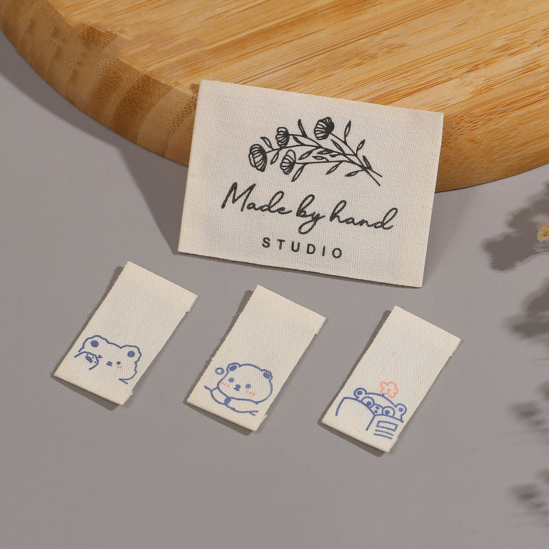 Label Kain Katun Custom Cetak  - Baby Clothing Organic Cotton ulasan dan harga