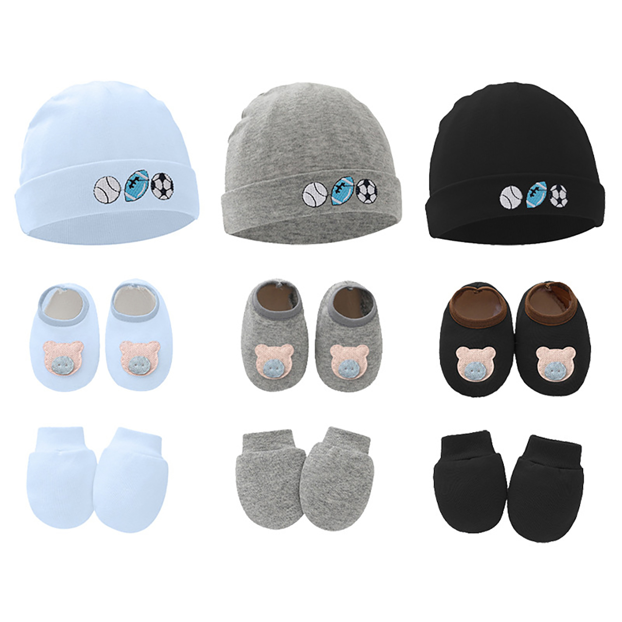 3pcs Set Topi Sarung Tangan Se - Baby Hat Beanie ulasan dan harga
