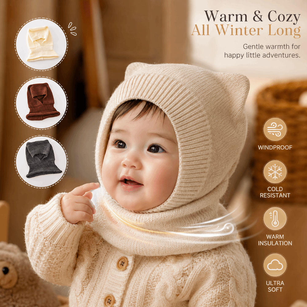 Topi Balaclava Bayi Wol Hangat - Baby Hat Beanie ulasan dan harga